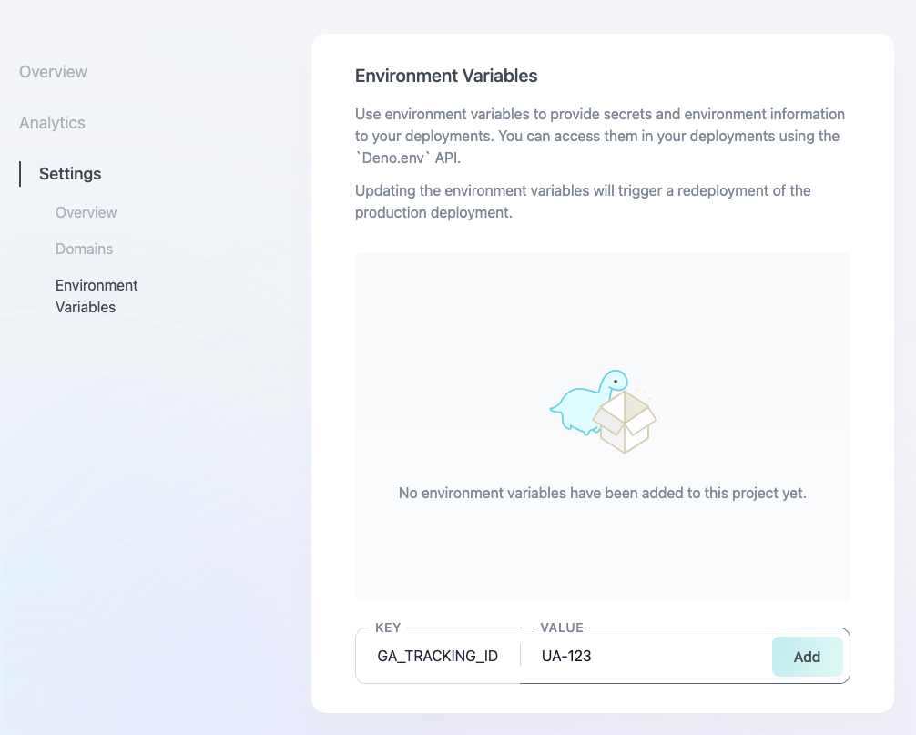 Setting GA_TRACKING_ID as an environmental variable