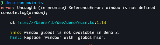 Hint for `window` global